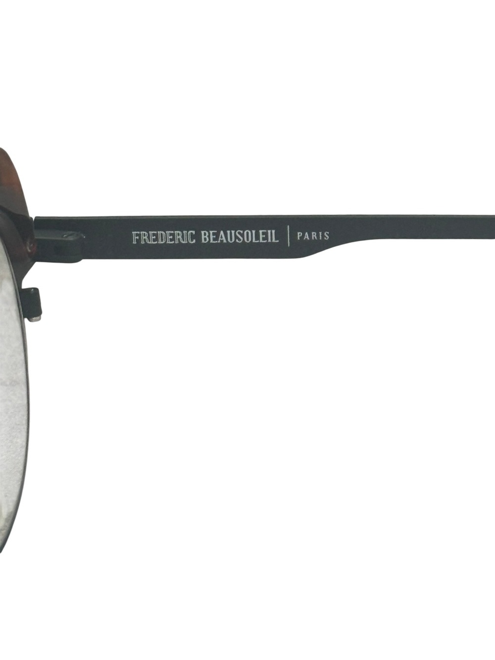 Frederic Beausoleil Round Tortoiseshell and Black Glasses Frames - Picture 5 of 6
